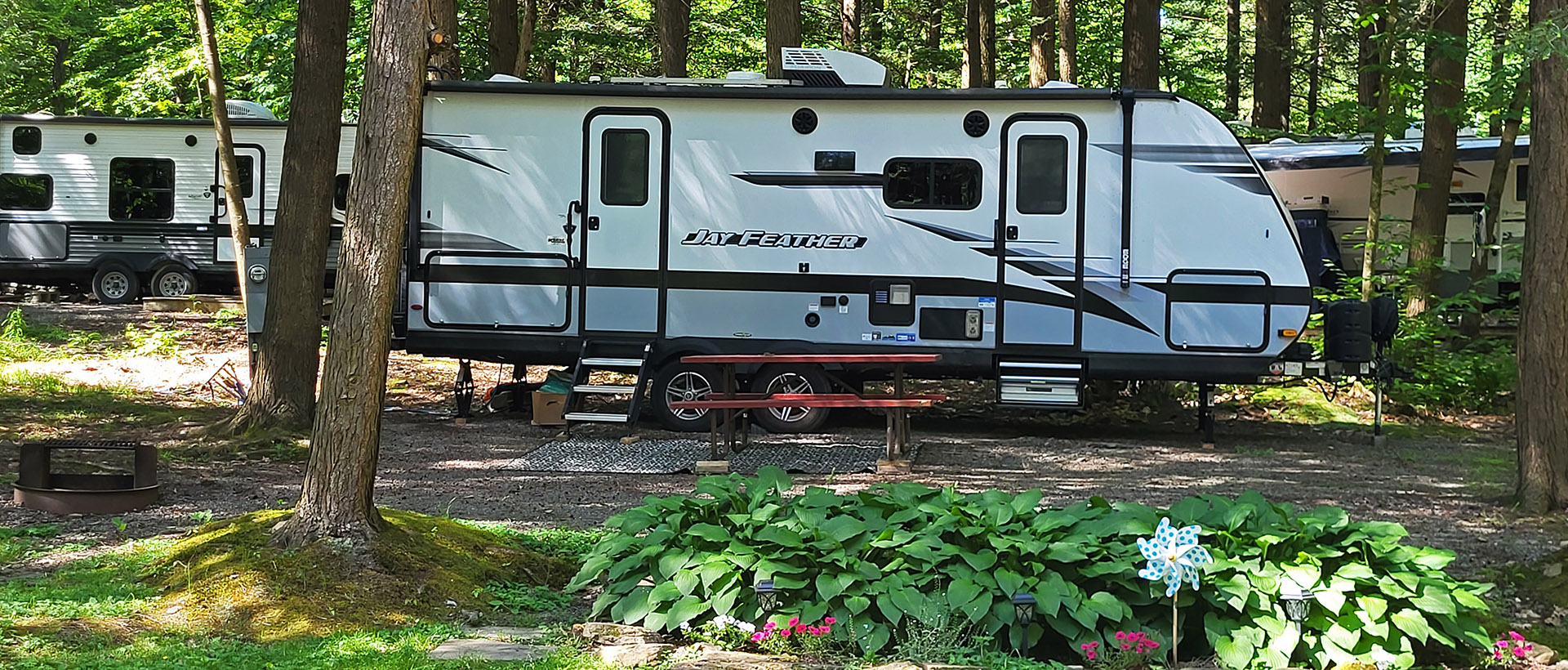 Seasonal camper at Lakeside Campground