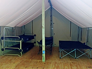 Platform Tent - Interior