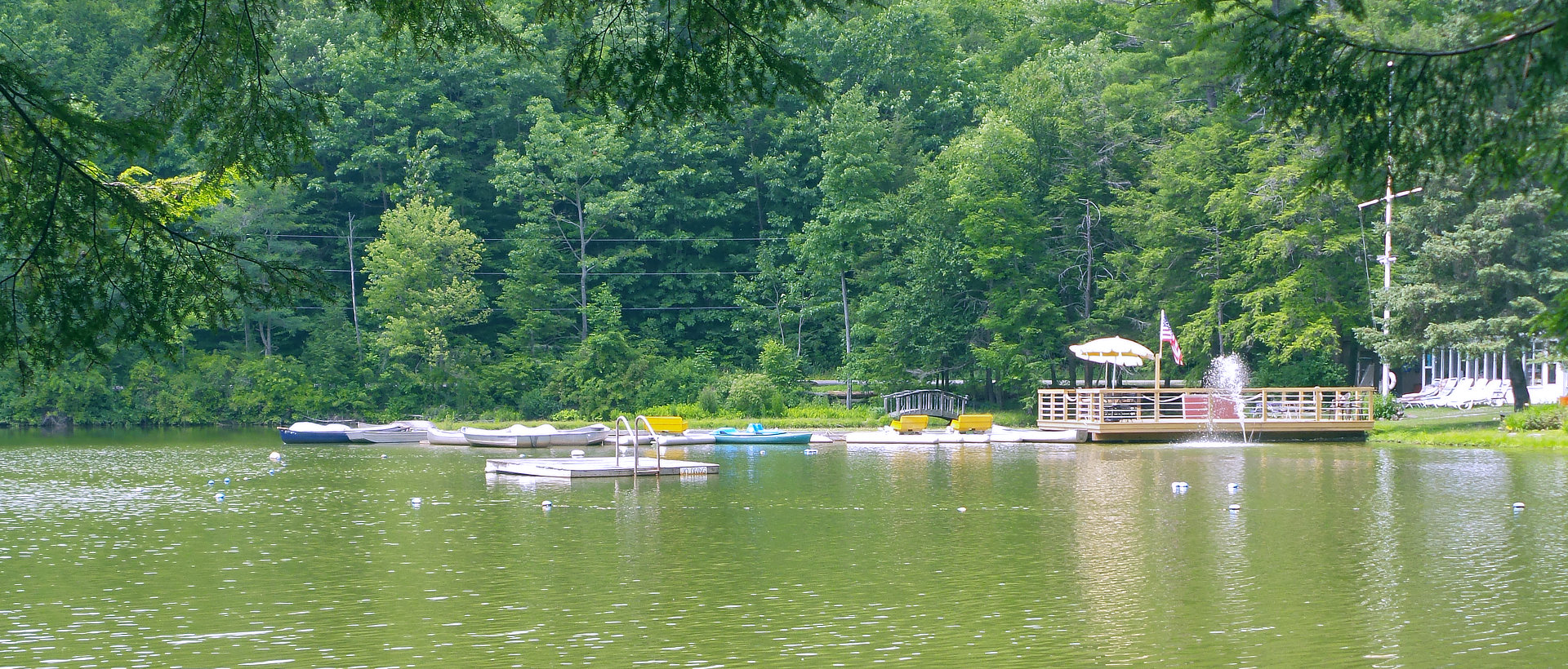 A look across the lake at Lakeside Campground